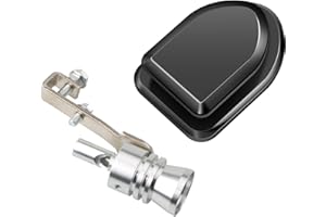 AOMIGT Suono Turbo in Alluminio, 2 Pezzi Universal Turbo Fischietto Soundgenerator Tuning, Auto Turbo Suono Fischio Di Scarico, Tubo di Scarico Simulatore Per Tutti I Modelli Veicoli (Argento)