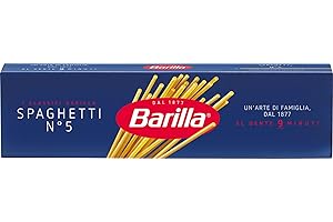 Barilla Spaghetti N.5 di Semola di Grano Duro, I Classici, Tempo di Cottura 9 Minuti, Confezione da 500g