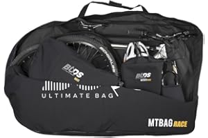 BUDS ULTIMATE BAG Funda de transporte para bicicleta de montaña MTBag Race de Buds-Sports sin desmontar la rueda trasera │ Ideal para llevar tu bicicleta en coche o en autobús