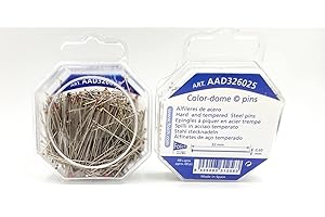 MERCERÍA SUANCES 400 alfileres con Cabeza de Color Fina, Profesionales, para sastres, diseñadores, Quilters, bolillos, 32mm x 0,60mm. Jabali