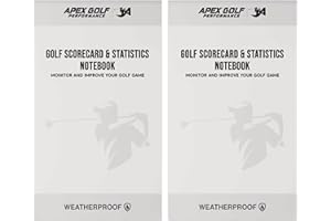 APEX GOLF PERFORMANCE (2 Pack) Waterproof Golf Yardage Book with Golf scorecard Book 30 Rounds per Golf Notepad Golf Journal, Golf Log Book, Golf Notebook, Golf Yardage Book Cover Golf Score Book Golf Notebook Back Pocket