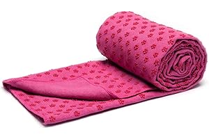 voidbiov Microfibra Toalla de Yoga Antideslizante para Hot Yoga con Malla Bolsa de Transporte(4 Colores), Secado Rápido Toalla Extra Larga