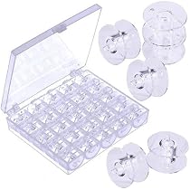 36 Bobines Plastique Transparent Pour Machine à Coudre - Compatible Singer, Brother, Janome, Etc.