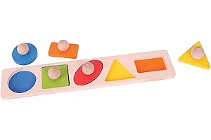 Bigjigs Toys, Wooden Shape Sorter Puzzle, Wooden Toys, Shape Sorter, Baby Shape Sorter, Shape Sorters for 1 2 3 Year Olds, Baby Toys, Montessori Toys