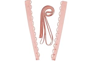 Hoseirty 3Pcs DIY Women's Black Wedding Dress Loops Adjustable Fit Satin Corset Back Kit Set Lace up for Formal Prom Dress 16inch