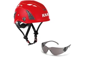 KASK Schutzhelm, Industriekletterhelm Plasma AQ - Arbeitsschutz-Helm + Schutzbrille grau - EN 397
