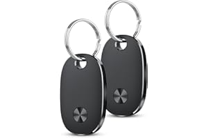 AOWOKA Air Tag Smart Tracker 2 Pack, Buscador de Objetos Bluetooth Funciona con Buscar Apple (Sólo iOS, Android NO Funciona) IP67 Impermeable, Batería Reemplazable, Localizador para Llaves, Maletas, Equipaje