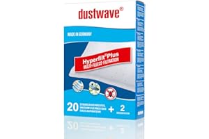 20 dustwave® Staubsaugerbeutel für Bosch BGL35MOVE1, Bosch BSG62030, Adix SI 150, Adix SI 200, Bosch BSGL32210, Siemens GXXL Plus, Bosch VS 81 A 00 Fluid Plus, Siemens Q5.0, Siemens VBBS600V00