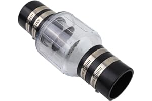 BESSHEPPLO Silent Pump Check Valve Featuring Spring Loaded Baffle for Effective Sewage Backflow Prevention (2in)
