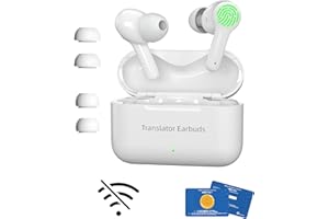 ‎WOOASK Wooask M6 Ai Kopfhörer Übersetzer, 144 Online & 11 Offline Sprachen Übersetzer Echtzeit, 3-in-1 Smart Bluetooth Übersetzer Kopfhörer Ideal für Reisen Business Learning (White, Offline-Version)