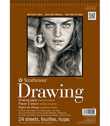 Bloc Croquis STRATHMORE 400 Recyclé - Spirale 24 Feuilles 27,9x35,5cm - 118g/m² - Brun Clair