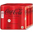 Coca-Cola Zerosugar, No Calories Soft Drink Can, 300 Ml (Pack of 6) - Cola