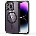 ESR for iPhone 14 Pro Max Case, MagSafe Phone Case Supports Magnetic Wireless Charging, Shockproof Military-Grade Protection, Scratch-Resistant, Classic Hybrid Cover for iPhone 14 Pro Max, Clear Black