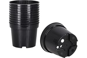 Pullmer Anzuchttöpfe ø 13 cm, 10 Stück, viereckiger Pflanzentöpf für Aussaat, für Sämlinge oder Stecklinge, Pikiertöpfe Kunststoff, ideal für Gewächshaus oder Hausgarten (10,ø 13cm)