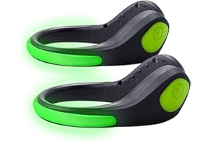Zasdvn Luces para zapatos con clip, luz de seguridad para caminar por la noche, luces de clip de seguridad para correr, trotar, caminar, ciclismo, luz LED, equipo de correr de noche