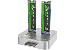 MAIWO K3016CL Dual-Bay M.2 SSD Docking Station with SD Express Card Port - NVMe/SATA Dual Protocol, 10Gbps Transfer Speed - Supports Offline Clone Duplicator and One-Key System Disk Copy Function