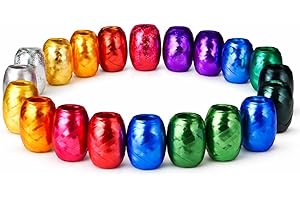 ‎MERRYXMAS 18x Kräuselband je 20 Meter - buntes Geschenkband & Ringelband Set - Geschenk Bänder - zum Dekorieren & Verpacken von Geschenken - Weihnachten & Advent