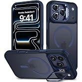 MADNOVA iPhone 17 Pro i&ccedil;in Kılıf Kamera Korumalı Magsafe Wireless Şarj &Ouml;zellikli Lens Hediyeli Mat Şeffaf Renkli Standlı Kılı