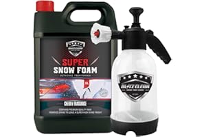 BLITZ CLEAN Cherry Snow Foam Plus 2L Pump up Snow Cannon Gun For Car Van Caravan 5L Super Thick Pre Wash Pressurised Snow Cannon Lance Kit No Jet/Pressure Washer Needed (Cherry)