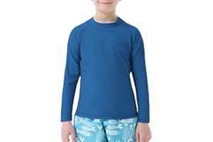MEETWEE Traje de Baño de Niño Rash Vest Camisetas de Natación para Niños de Manga Larga/Corta UPF 50 + Protección Solar Rash Guard 5-15 Años