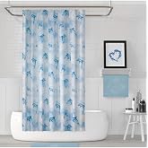 Tropical Home Bathroom Curtain Dolphin Pattern Domestic Production Shower Curtain Plastic C-Ring Gift 180x200cm Bathroom Curtains