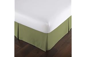 ISZI Rivestimento per Giroletto Matrimoniale Vestiletto Matrimoniale Coprirete Singolo Gonna da Letto Gonna Letto con Volant Gonna da Letto Facile da Installare da 35Cm,Verde,200 * 200+35cm