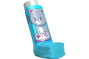 The Inhaler Tailor Inhaler Cover for Kids and Adults – Vegan Leather Case in over 30 designs for Ventolin and Shorter Style Inhalers – Handmade in England (Cat Gamer, Ventolin Style)