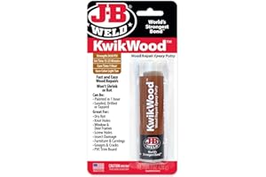 J-B Weld 8257UK KwikWood Epoxy Putty – 57 grams - Strength 900 PSI – 1 Hour Cure Time – Tan