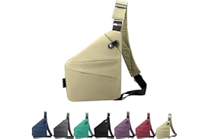 GDOKKNY Anti Theft Crossbody Bag for Women Personal Flex Travel Bag Anti-Theft Cross Body Bag Sling Chest Bag for Men （Black）