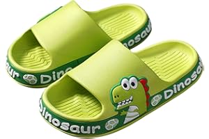 SEAUR Plażowe klapki dziecięce antypoślizgowe kapcie otwarte palce suwaki sandały ze wzorem dinozaura letnie klapki do wewnątrz na zewnątrz łazienka basen sypialnia