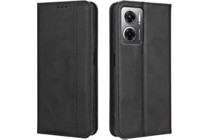 EASSGU Funda para Redmi 10 5G (6.58" Inches) Carcasa con Interruptor Magnético de Cuero PU Flip Folio, [3 Ranuras para Tarjetas] [1 Wallet] Case - Negro