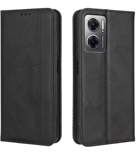 Custodia Magnetica Con Stand Redmi Note 13 WBWONE Leather Folio Cover Per Xiaomi Pro 4G / Poco M6 Pro 4G, Goffratura A Farfalla Custodia In Pelle PU Magnetica Libro Flip Portafoglio Case