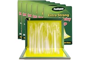 Pesdispear Sticky Traps 6 Packs Large Extra Strong Sticky Trap Sticky Boards Sticky Catcher for Indoor Outdoor Home Garage Garden
