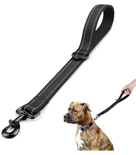 Guinzaglio Corto In Pelle Con Molla - Per Cani Di Taglia Piccola, Media E Grande - Ideale Per Addestramento - Foto 2