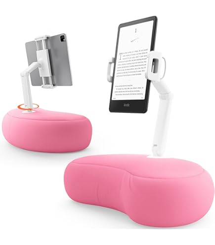 AboveTEK Tablet Pillow Holder For Bed, Hands Free 360° Swivel Bundle