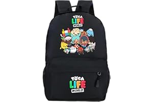 CHAORWE Juego Toca Life World Mochila Escolar Hombres Mujeres Mochila De Viaje Clásica Mochila para Computadora Portátil Niños Niñas Mochila Escolar color7,42 * 30 * 12cm