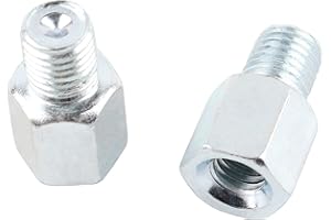 YIKAOMAI Verlängerung für Motorrad-Spiegelhalterung - Schrauben für Motorrad-Rückspiegel | Riser-Extender-Schrauben für Motorrad-Rückspiegel, M8 auf M10-Konverter (Silber, M8 auf M10)