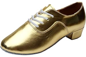 CUTEFIORINO zapatos de cuero negro zapatos de campamento para hombre zapatos de campamento para hombre de color sólido zapatos de baile latino para danza moderna danza sala de baile latino