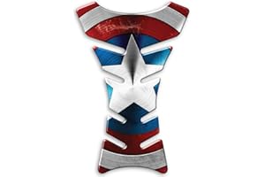 DEGONA Paraserbatoio CAPITAN AMERICA Tank Pad Adesivo Resinato 3D Protezione Serbatoio compatibile con moto HONDA YAMAHA DUCATI APRILIA KAWASAKI - PV012
