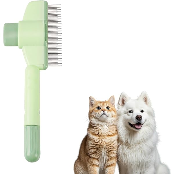 Katomi Peigne De Toilettage Vert Pour Chat, Brosse à Poils Et