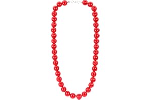 bluebubble BUBBLEGUM BEAD Solid Acrylic Charm Necklace on Gift Card - 27 Colours Available - 3 Sizes to Choose From