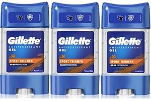 3 x Gillette Sport Antiperspirant Clear Gel 70ml - Sport Triumph