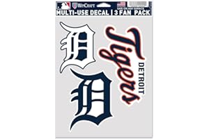 Wincraft Detroit Tigers Multiuso MLB Set di adesivi (3 pezzi)