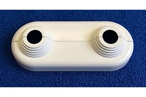 5VITAMINE Simplex Doppel Rosette 10-22mm Rohrabstand 50 mm weiß flach doppelrosette