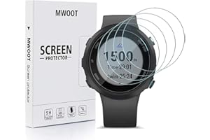 MWOOT 4 Stück Schutzfolie Kompatibel Garmin Swim 2 Watch Schutz, 9H Härte Kratzfest Schutzglas für SmartWatch Displayschutz Garmin Swim 2 Watch