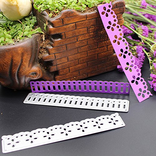 Amazingdeal365 2 PSC niedliche Zaun Metall Form Schablonen Schneiden DIY Dekor Sammelalbum Karten Buchzeichen Lesezeichen als Geschenk für Freunde Geburtstag Kinder,Kindergarten Hobby Schule Handarbeit Unterricht usw. Ein tolles Geschenk! - 3