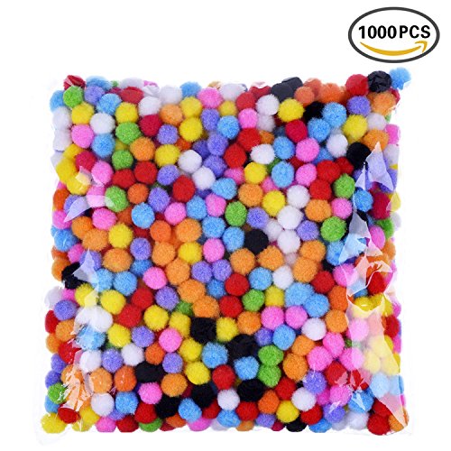 Outus Pompons für Handwerkmachen und Hobbybedarf, 8 mm, 1000 Stück, Mehrfarbig - 7