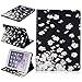 Produktbild Roreikes Apple iPad 2 / iPad 3 / iPad 4 Hülle, Blumenmuster Muster TPU Leder Flip Magnetverschluss Wallet Kreditkarte ID Card Slots Magnetic TPU Leder Beschützer Tasche Hülle Etui Schale mit Standfunktion Weich TPU Innere Hülle Case leder Flip Beschützer Haut Schutzfolie Case für Apple iPad 2 / iPad 3 / iPad 4