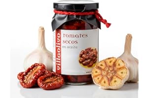 Villaolivo - Tomates Secos en Aceite de Oliva Virgen Extra 330g | Sabor Intenso y Natural | Sin Conservantes | Producto Gourmet Mediterráneo