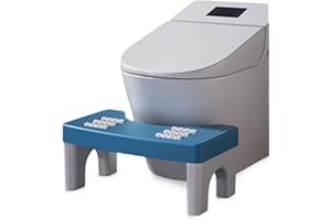 CVASNF Toilettenhocker Erwachsene, Anti-Rutsch Kackhocker Klohocker mit Massagerädern Tragbarer WC Hocker Toilette Linderung Von Blähbauch Verstopfung Blähungen